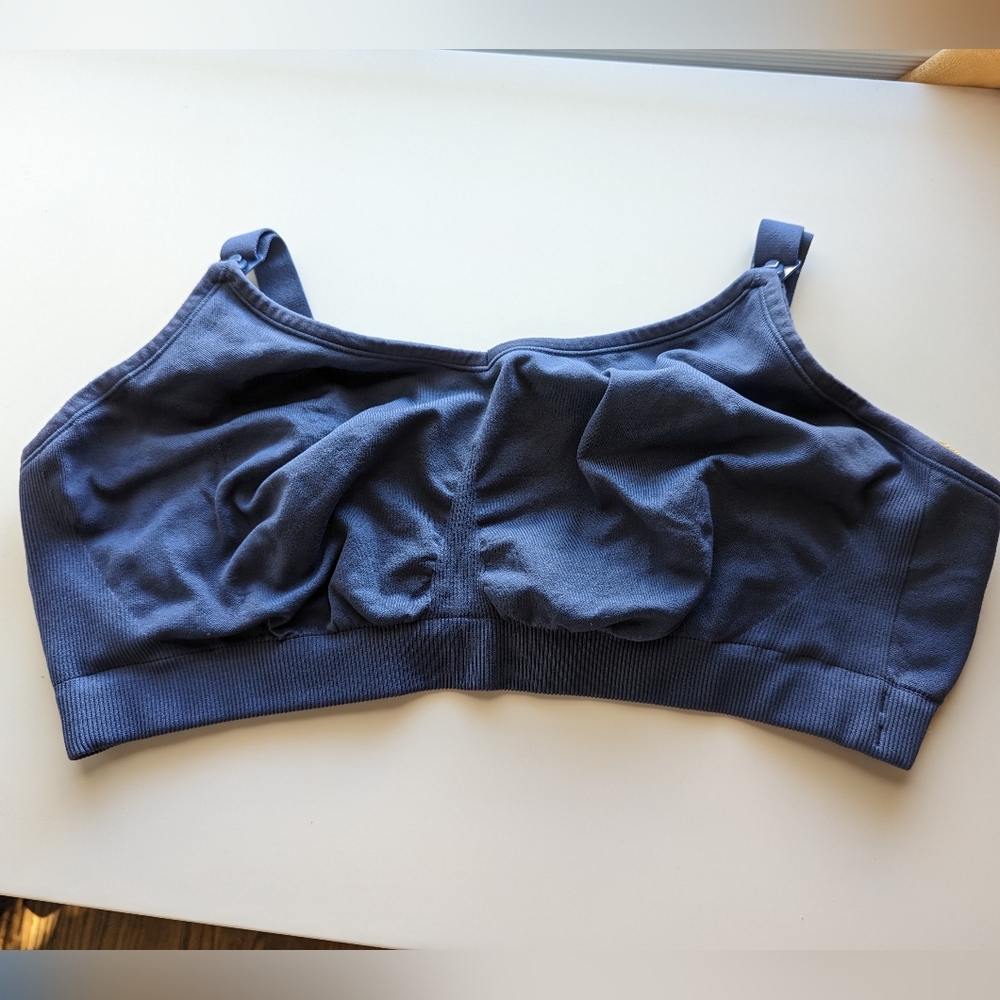Knix BlissFit Leakproof Nursing and Maternity Bra Blue Seamless XXL+